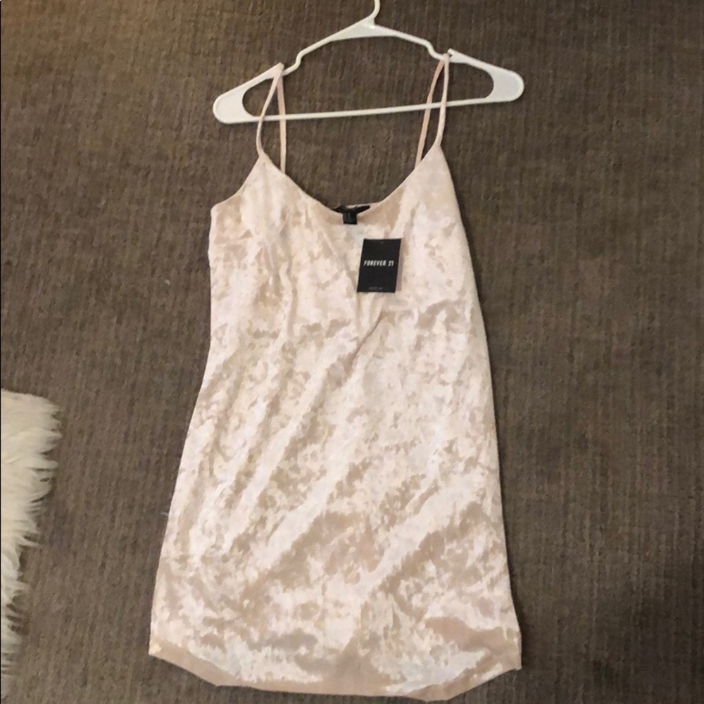 Blush/velvet Forever 21 dress NEVER WORN